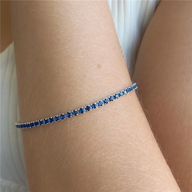 PULSEIRA RIVIERA AZUL PRATA 925