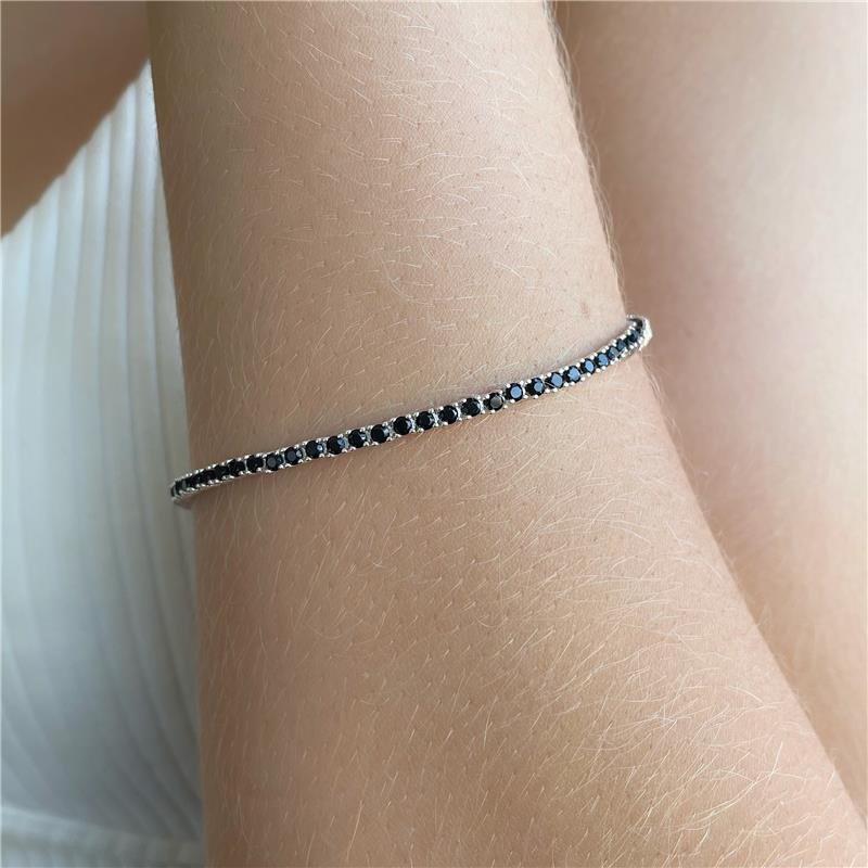 PULSEIRA RIVIERA PRETA PRATA925